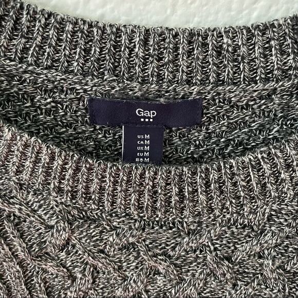 GAP Heather Black Charcoal Sweater Basic Size Medium - Picture 3 of 6